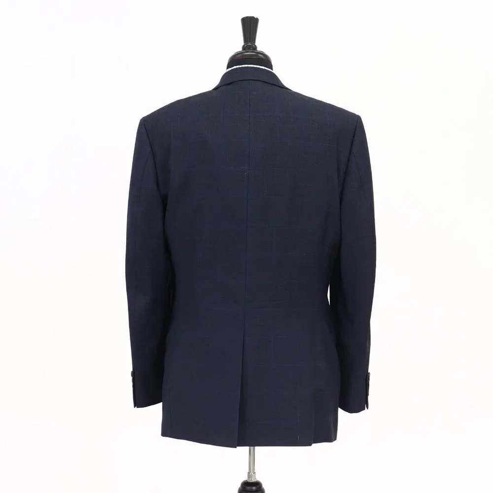 Ralph Lauren 42L Navy Check 2-Button Sport Coat Blazer Jacket P511